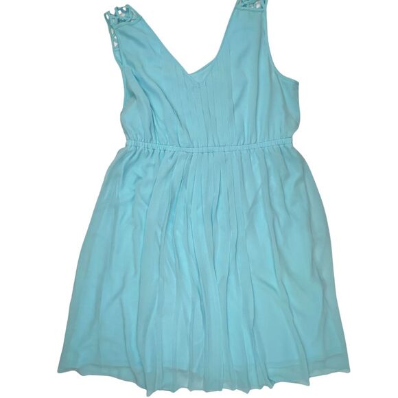 Torrid Dress Womens 2X Blue Pleased A Line Apron Empire Waist Fairy Pleated Garb - Picture 6 of 9